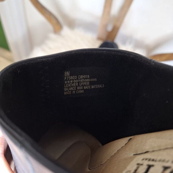 Born Todd Heeled Mules Black With Chunky Heel 8 - Picture 4 of 7